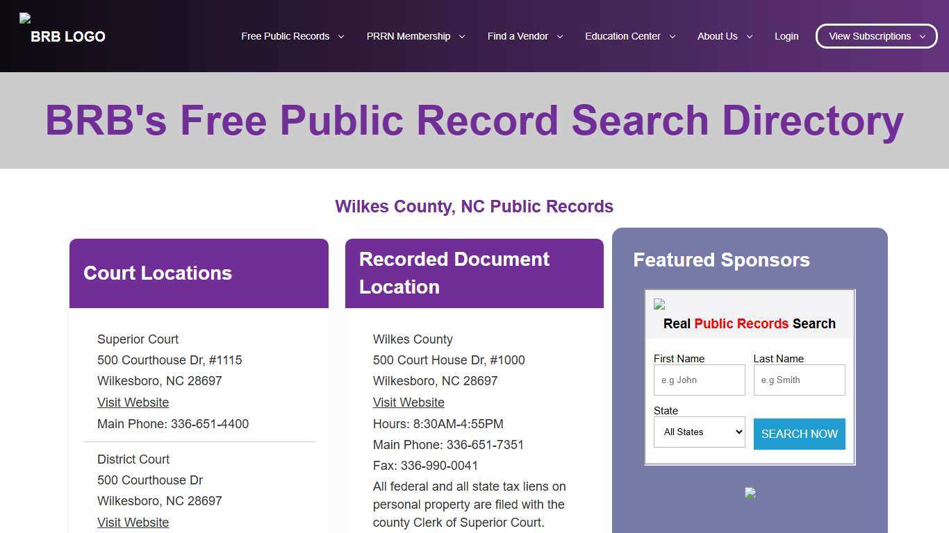 Free Sites County BRB